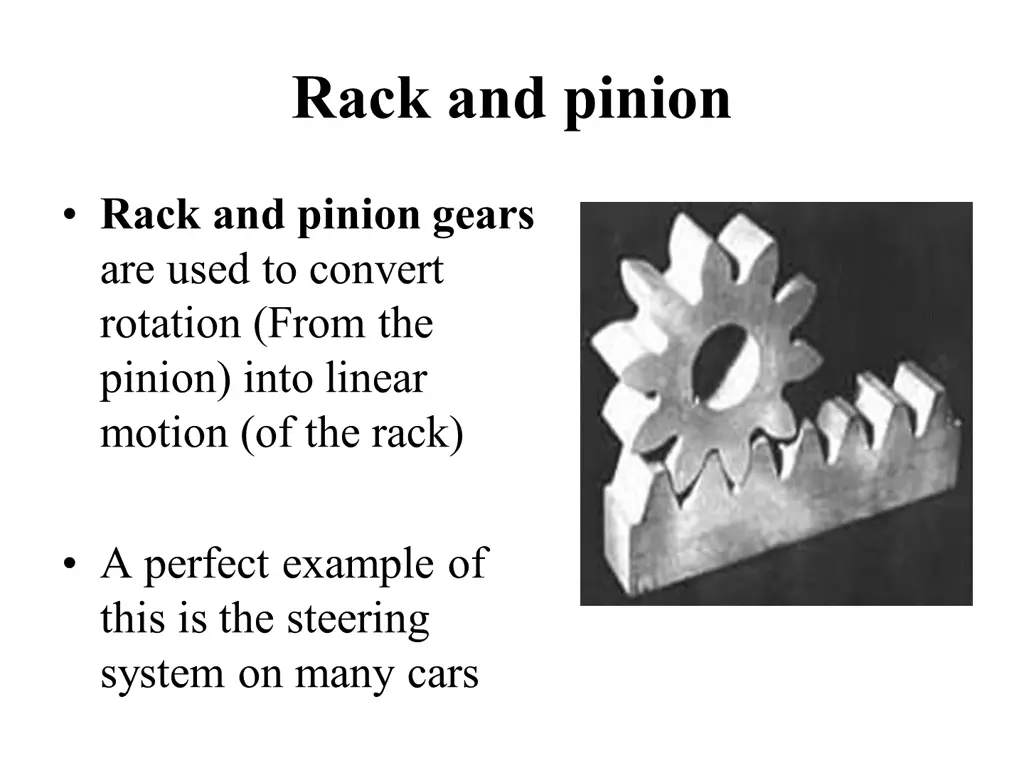 rack and pinion