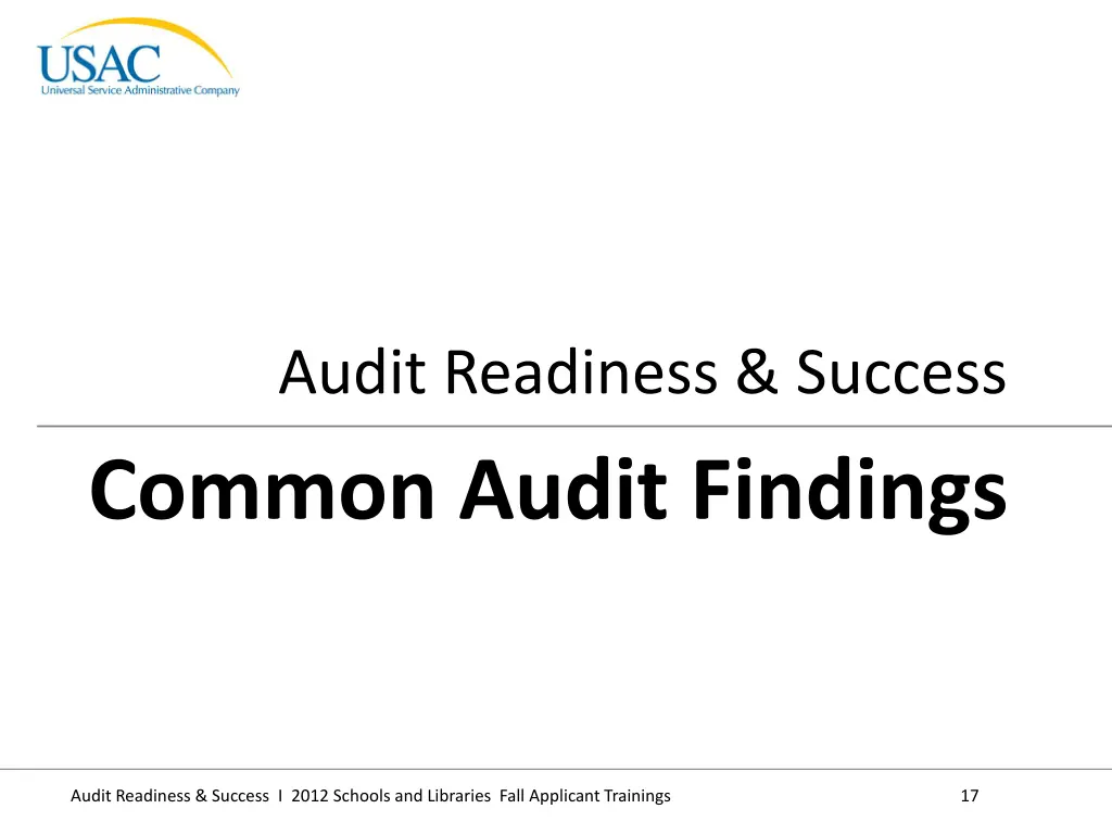 audit readiness success common audit findings