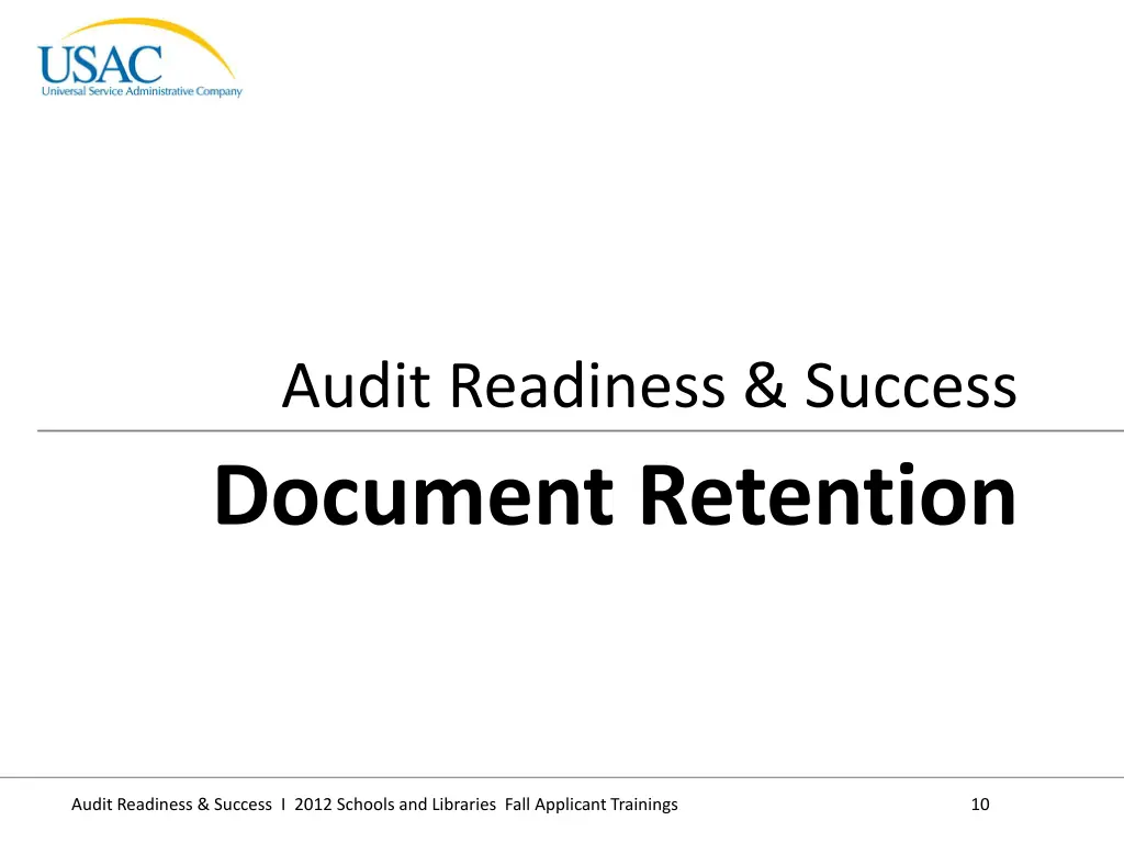 audit readiness success document retention