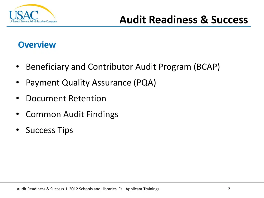 audit readiness success