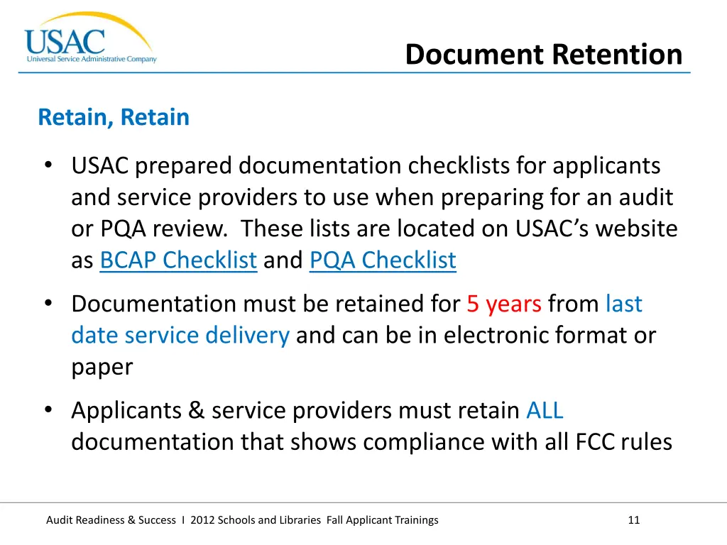 document retention