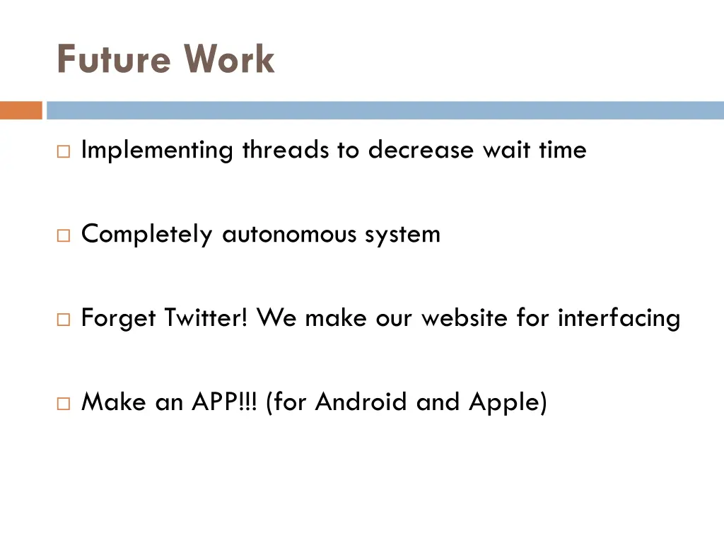 future work