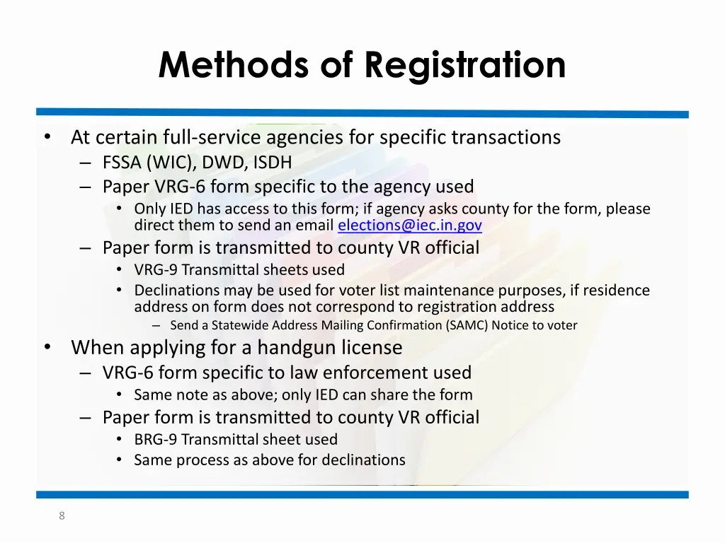 methods of registration 2