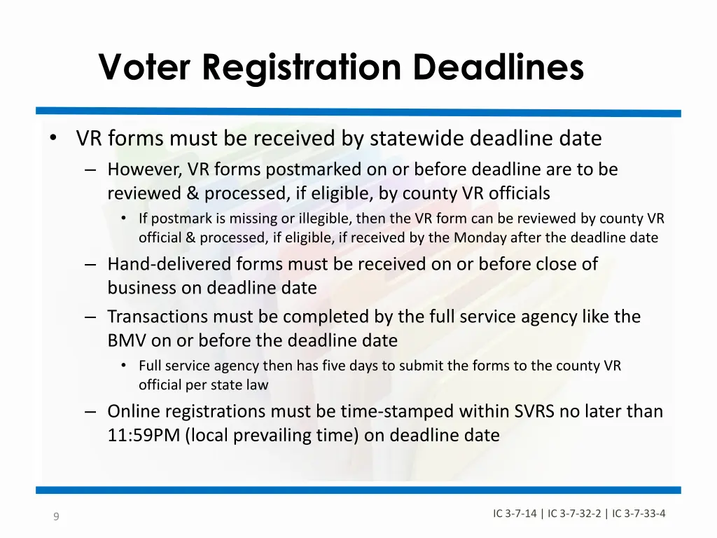 voter registration deadlines