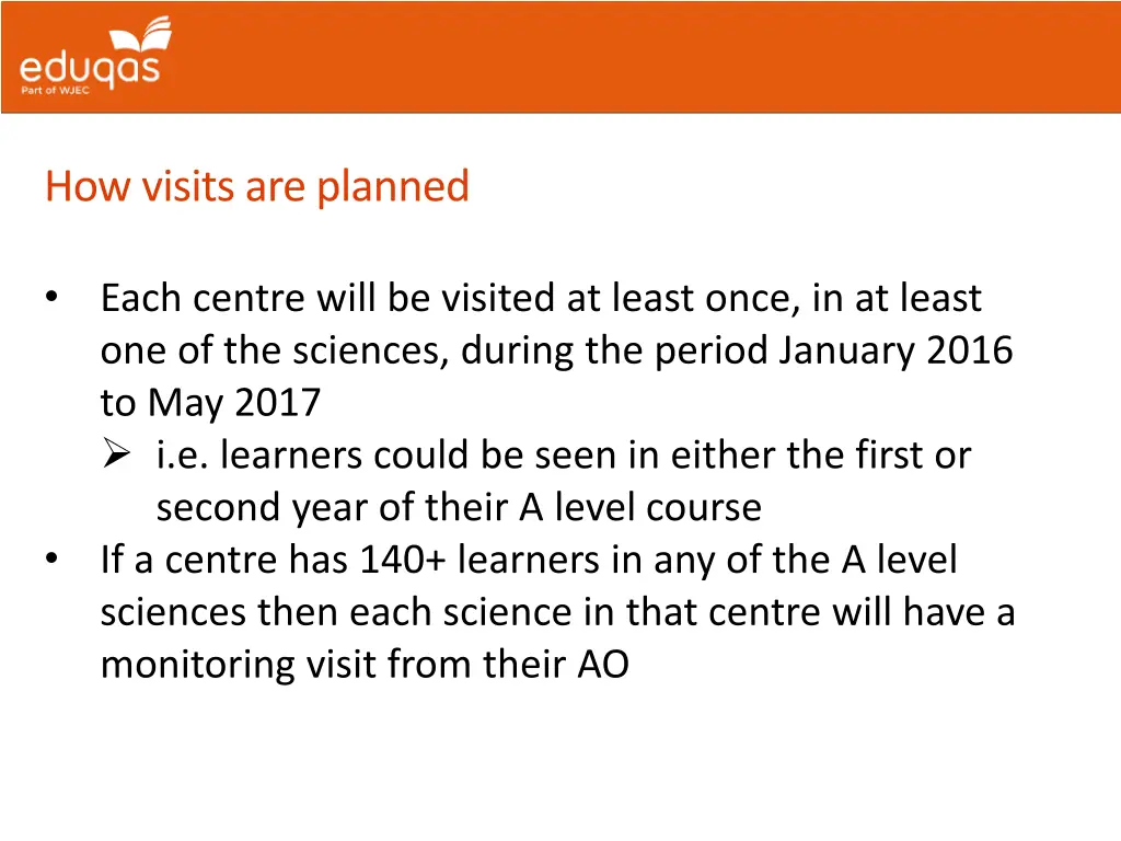 how visits are planned