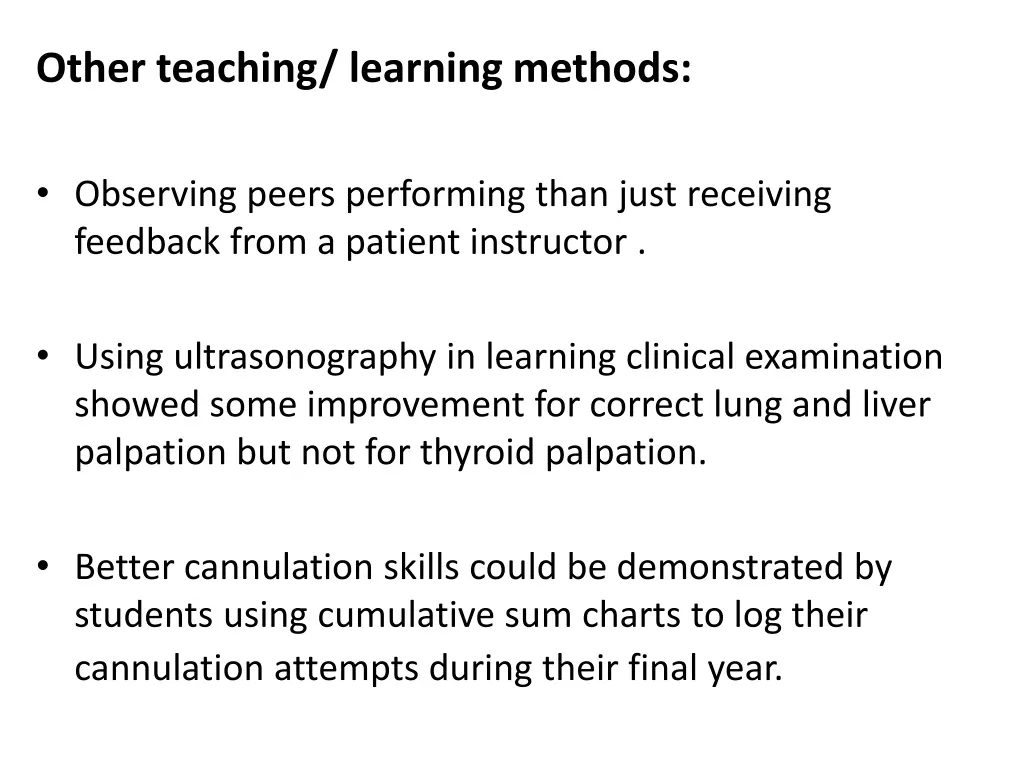 other teaching learning methods