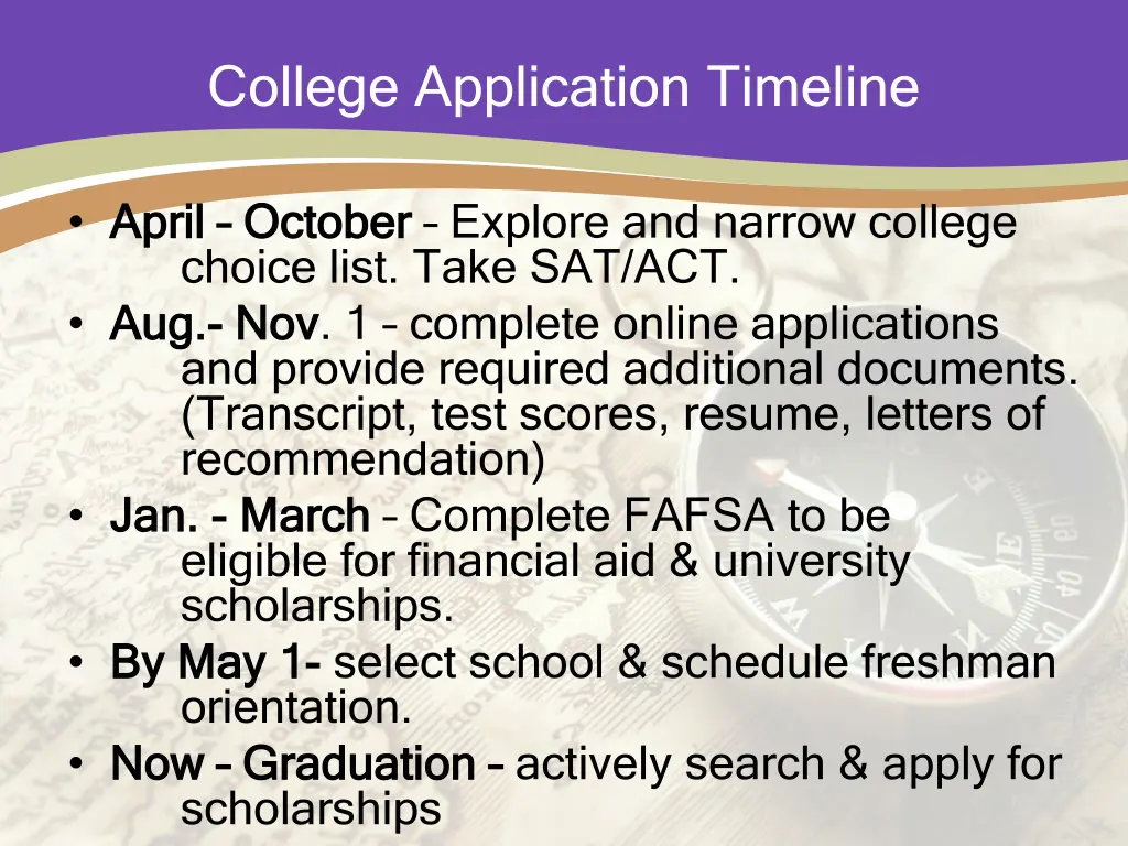 college application timeline
