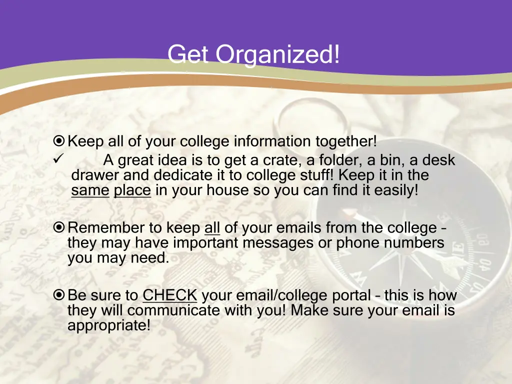 get organized