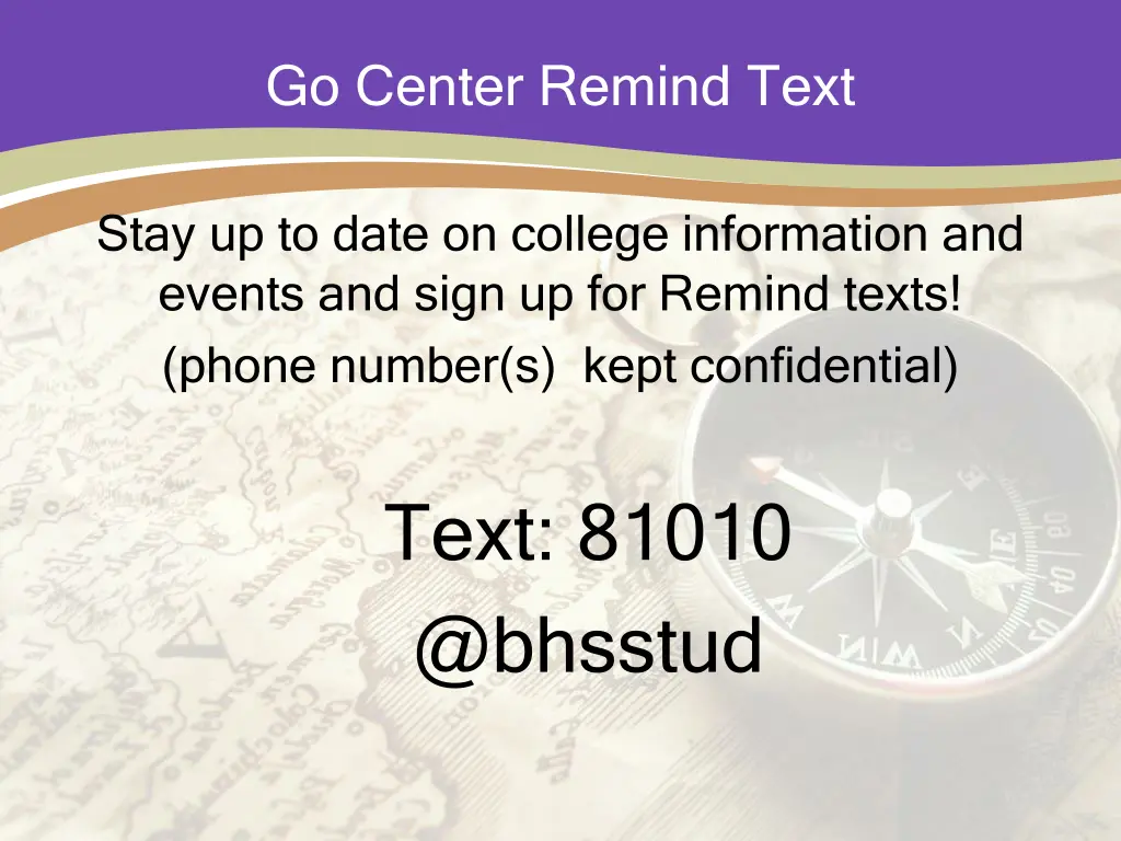 go center remind text