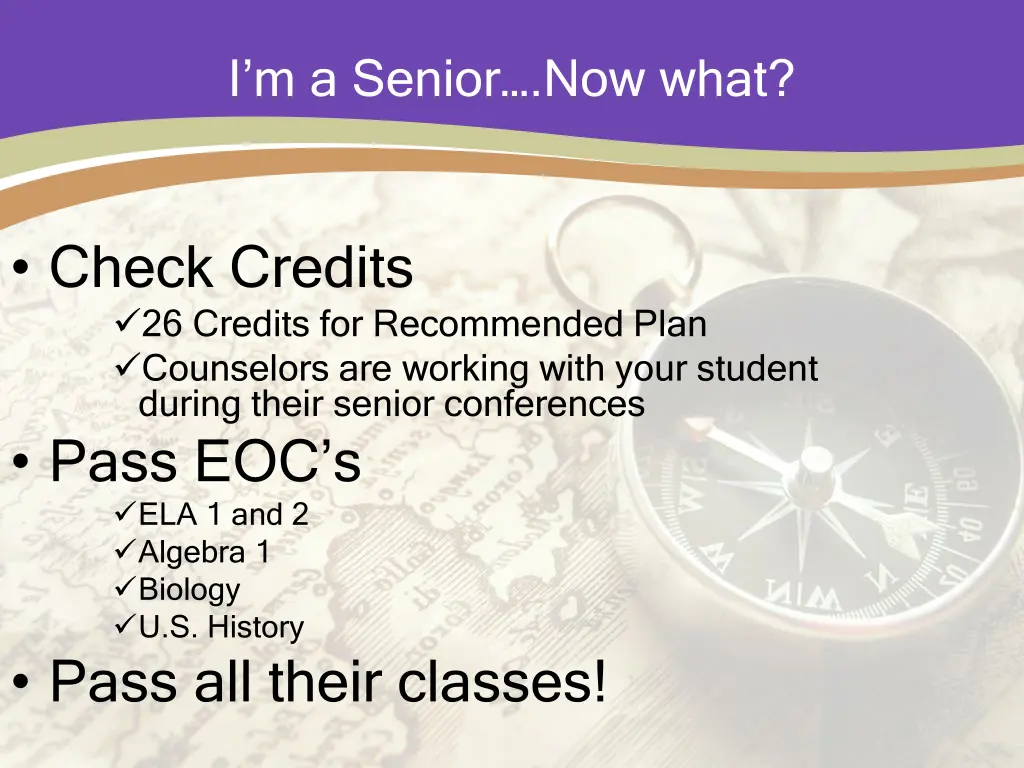 i m a senior now what
