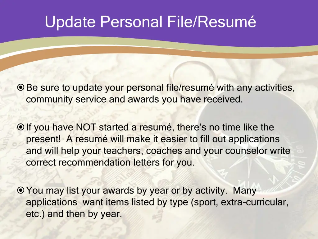 update personal file resum