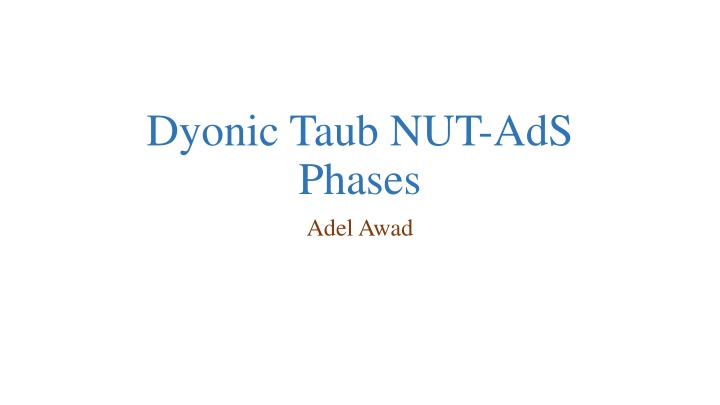 dyonic taub nut ads phases adel awad