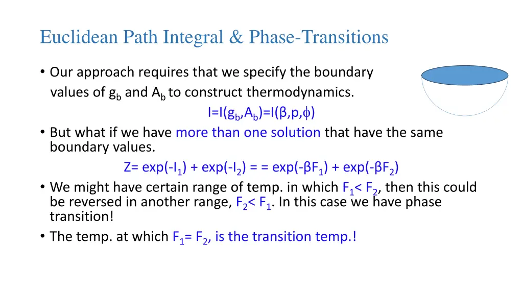 euclidean path integral phase transitions