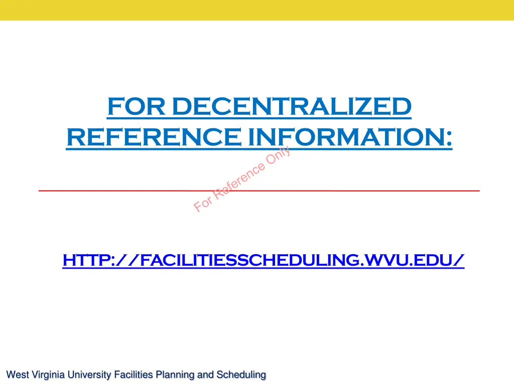 for decentralized reference information