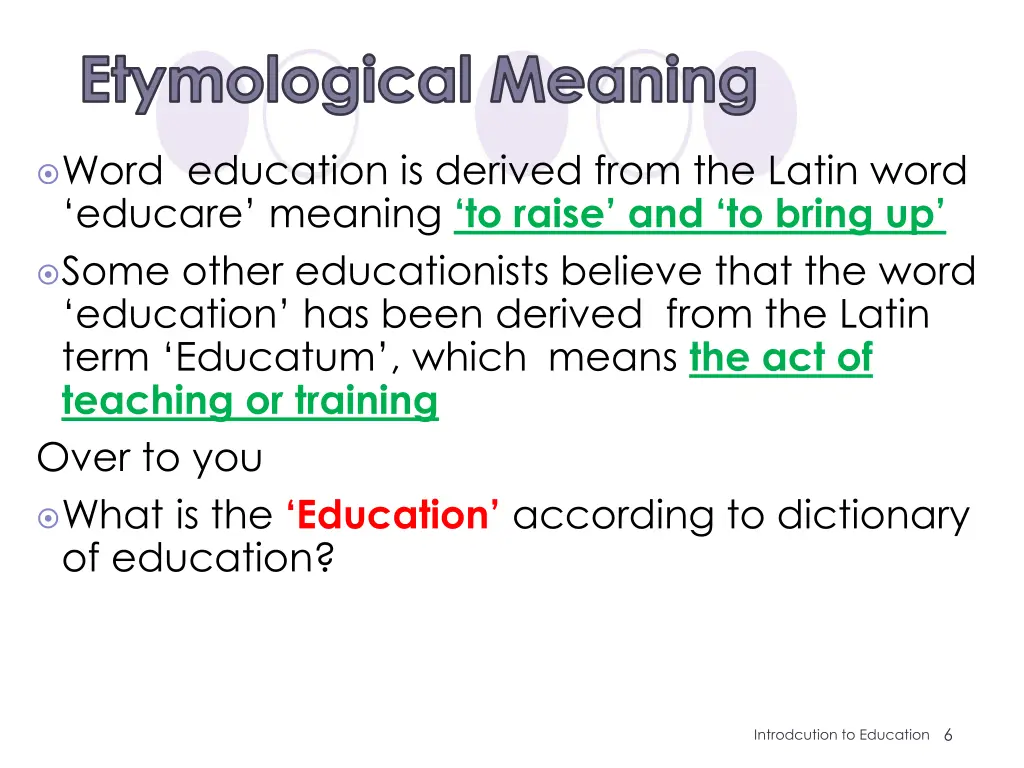 etymological meaning