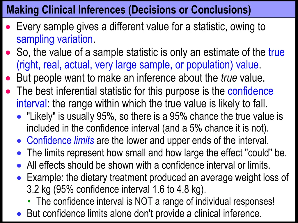 making clinical inferences decisions