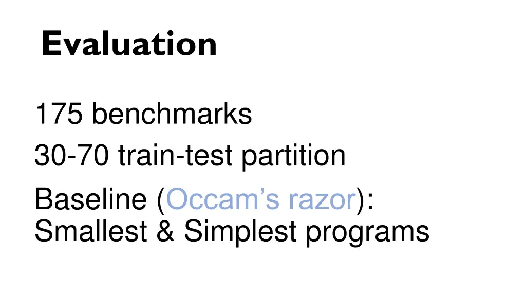 evaluation