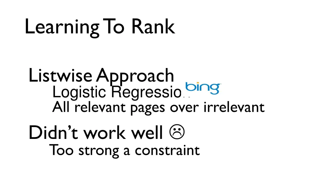 learning to rank
