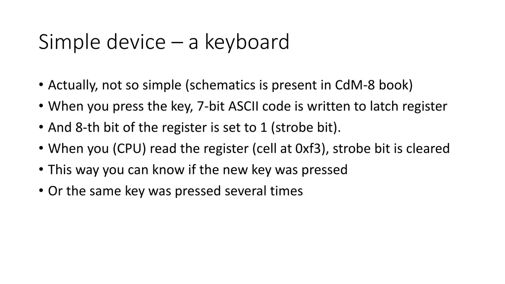 simple device a keyboard