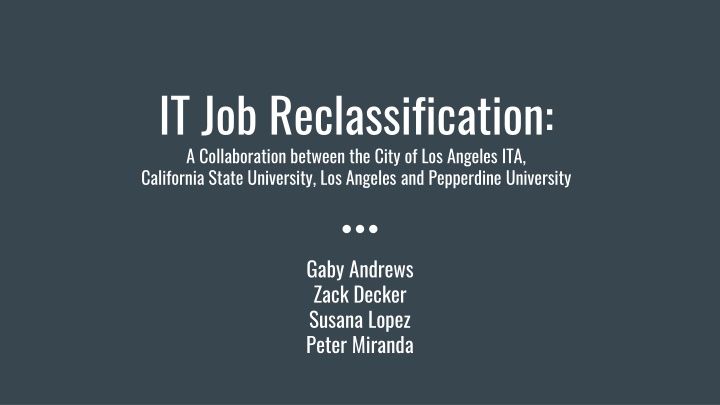 it job reclassification a collaboration between