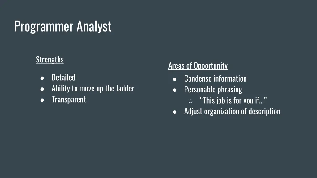programmer analyst 1