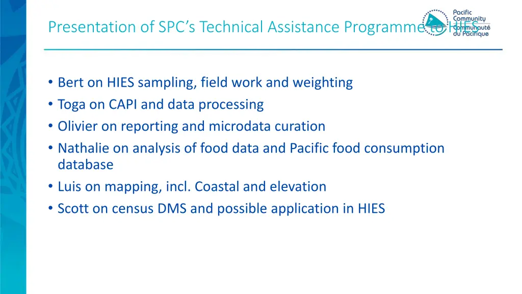 presentation of spc s technical assistance