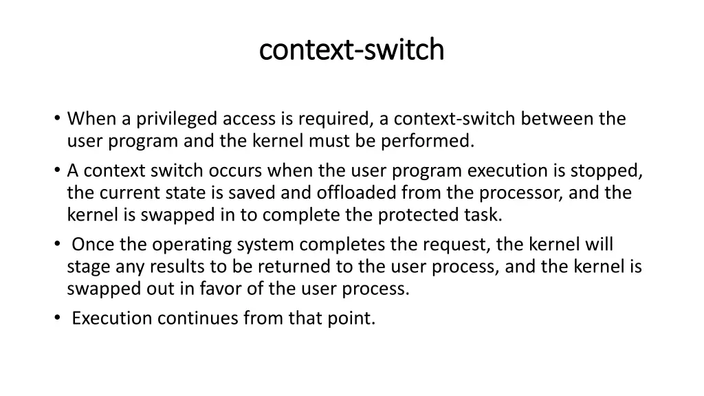 context context switch