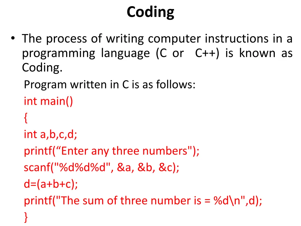 coding