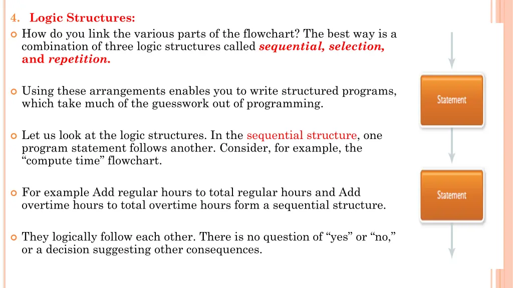 4 logic structures how do you link the various