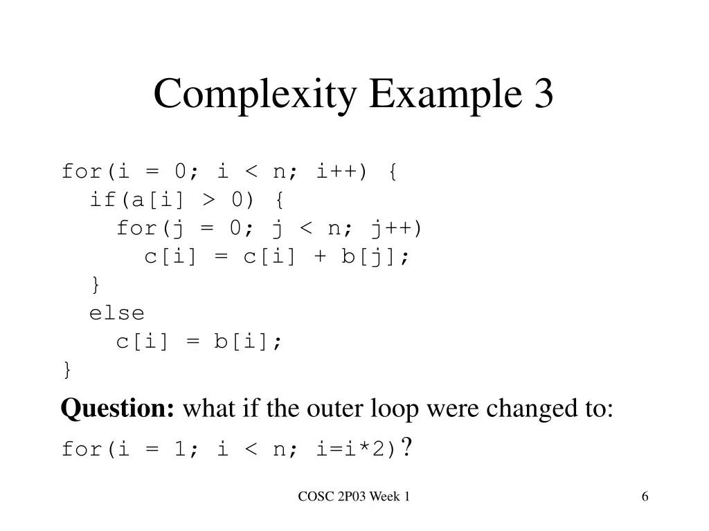 complexity example 3