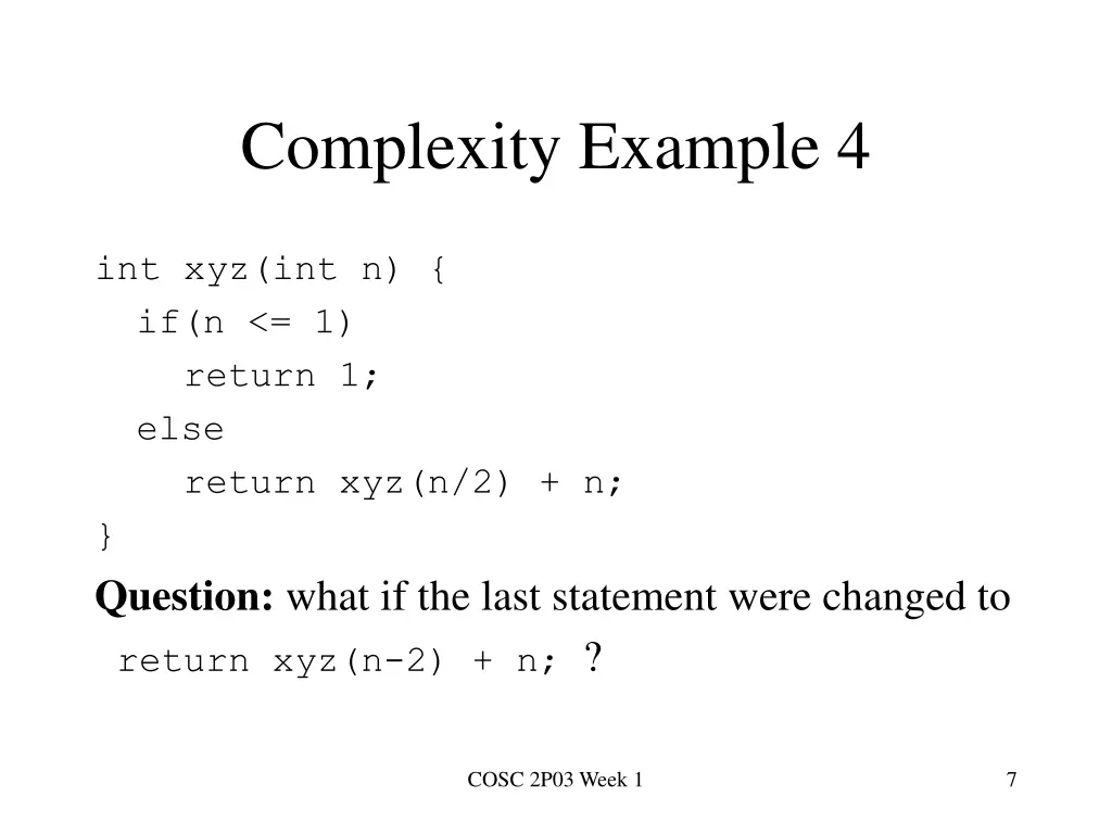 complexity example 4