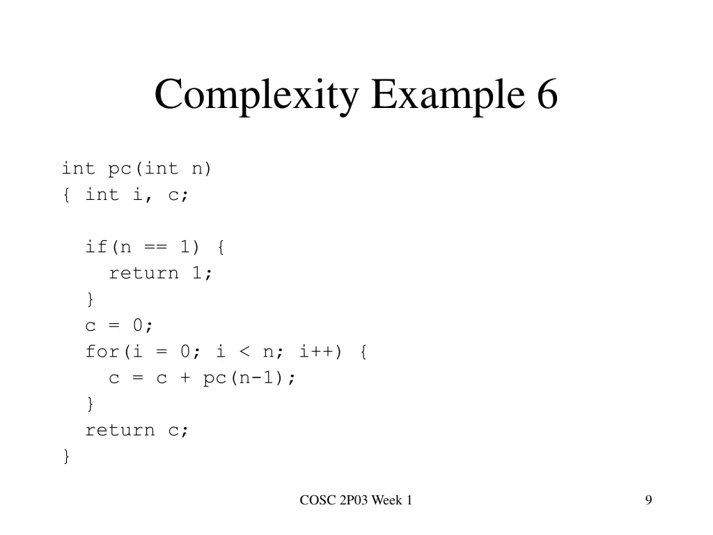 complexity example 6