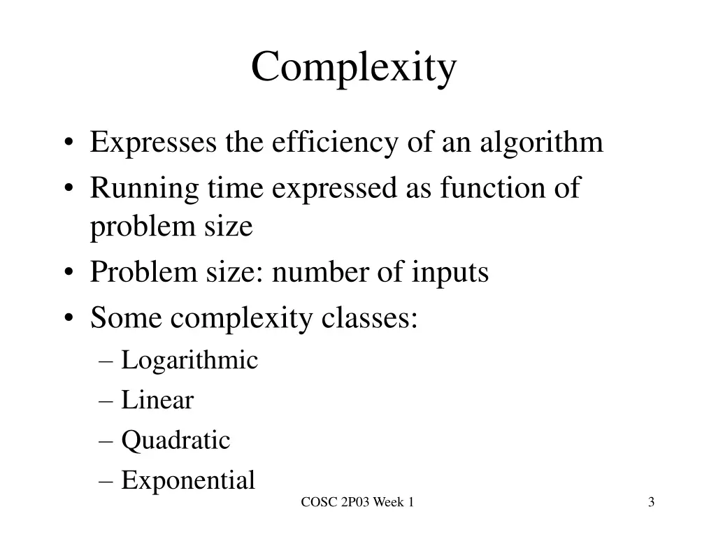 complexity