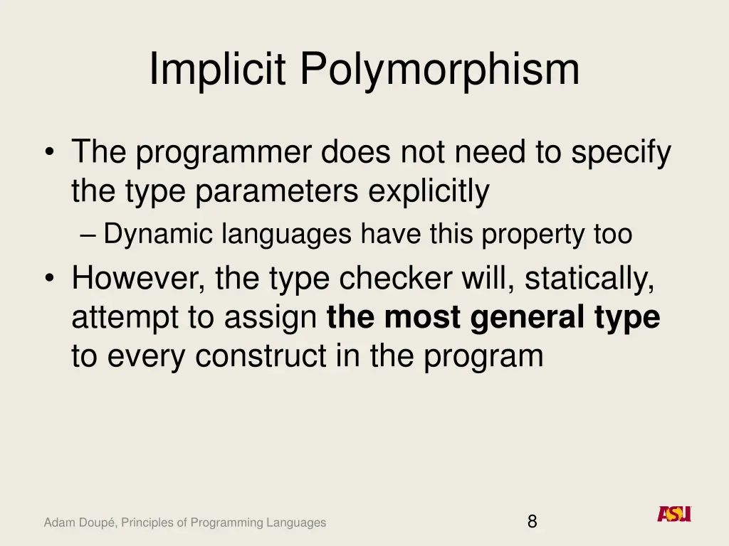 implicit polymorphism
