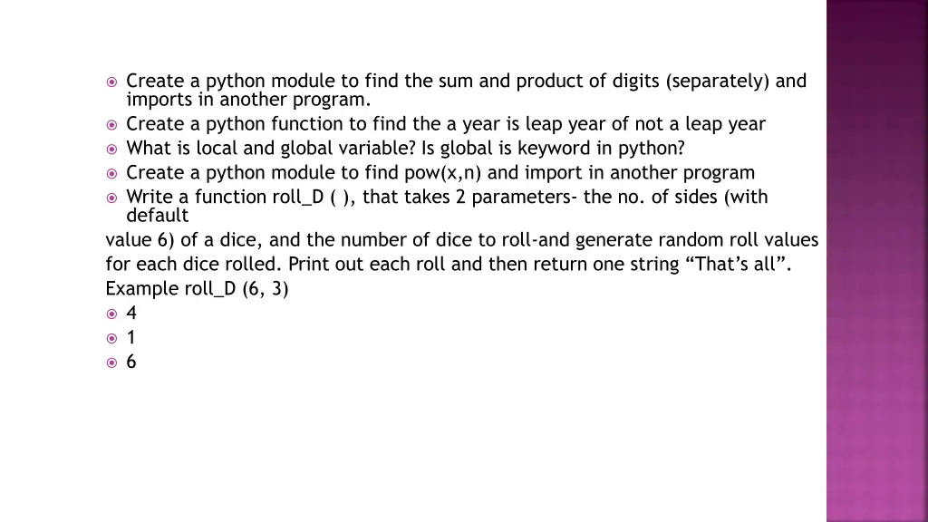 create a python module to find