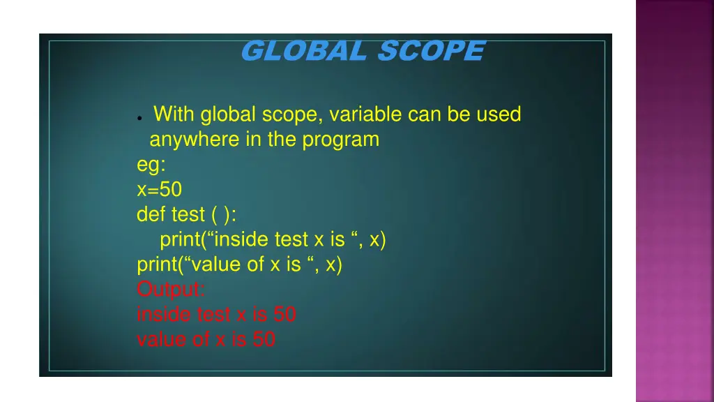 global scope global scope