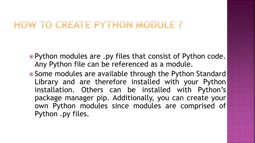how to create python module