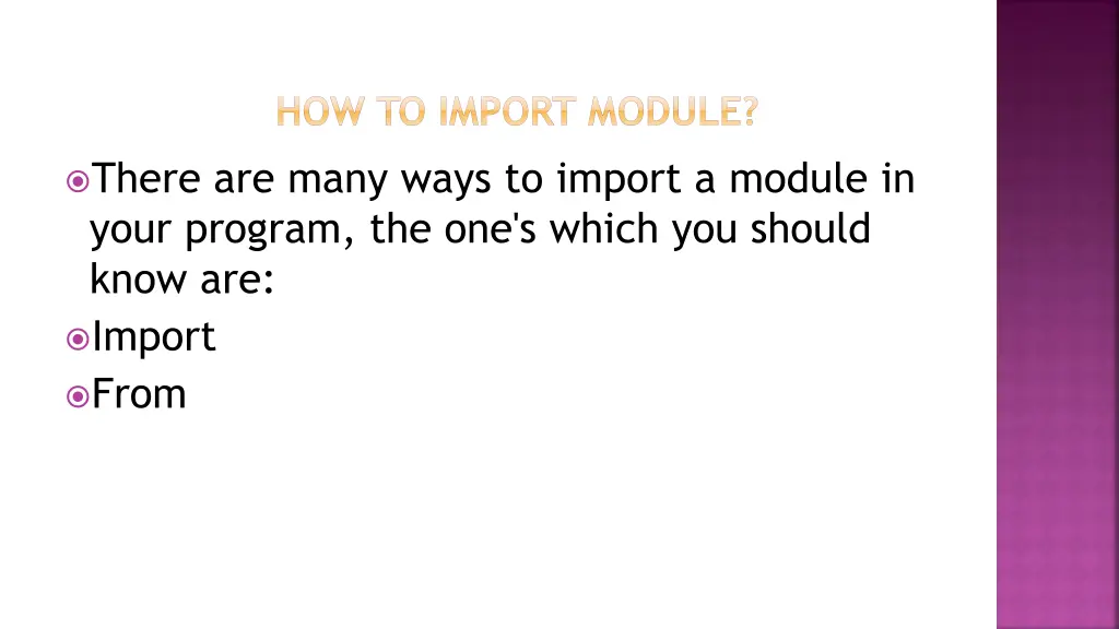 how to import module