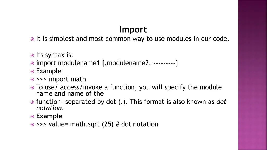 import