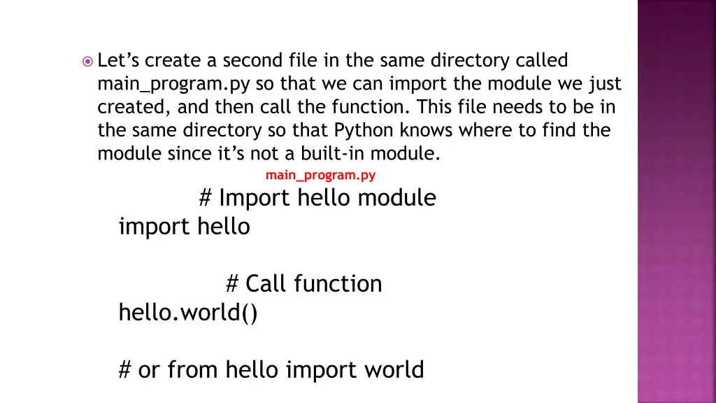 let s create a second file in the same directory