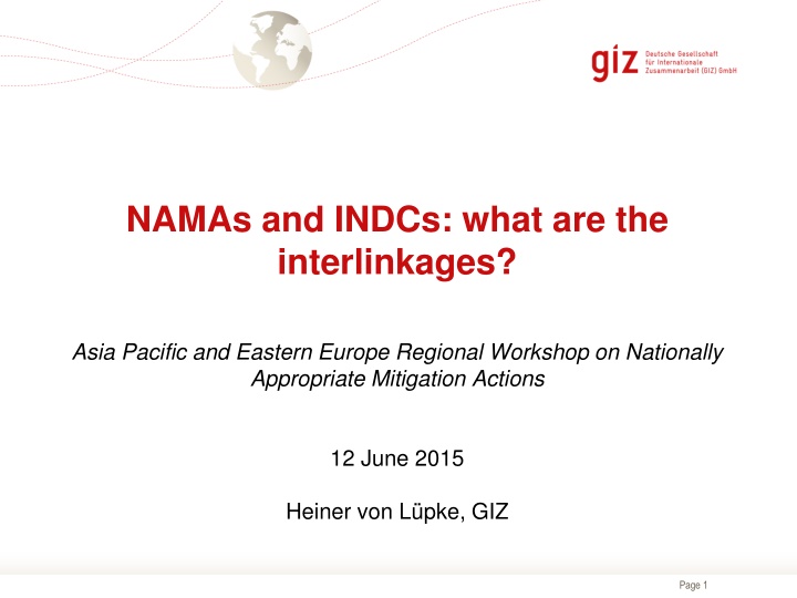 namas and indcs what are the interlinkages