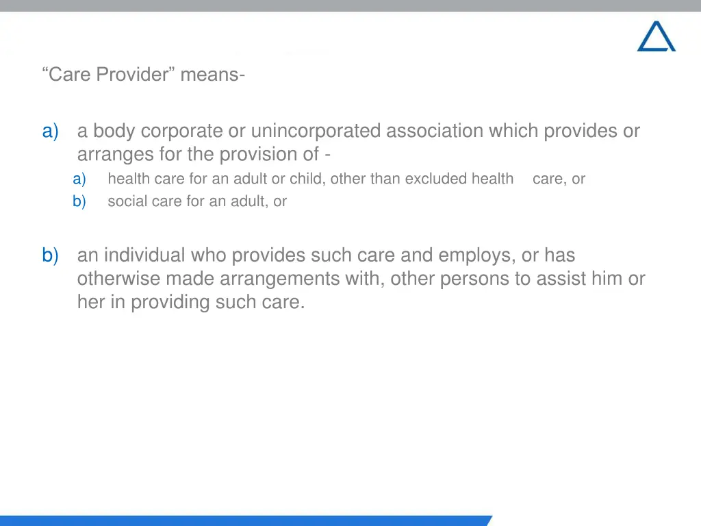 care provider means