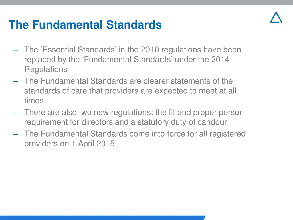 the fundamental standards
