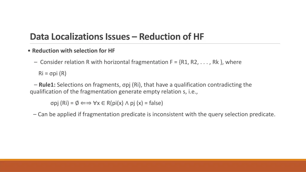 data localizations issues reduction of hf
