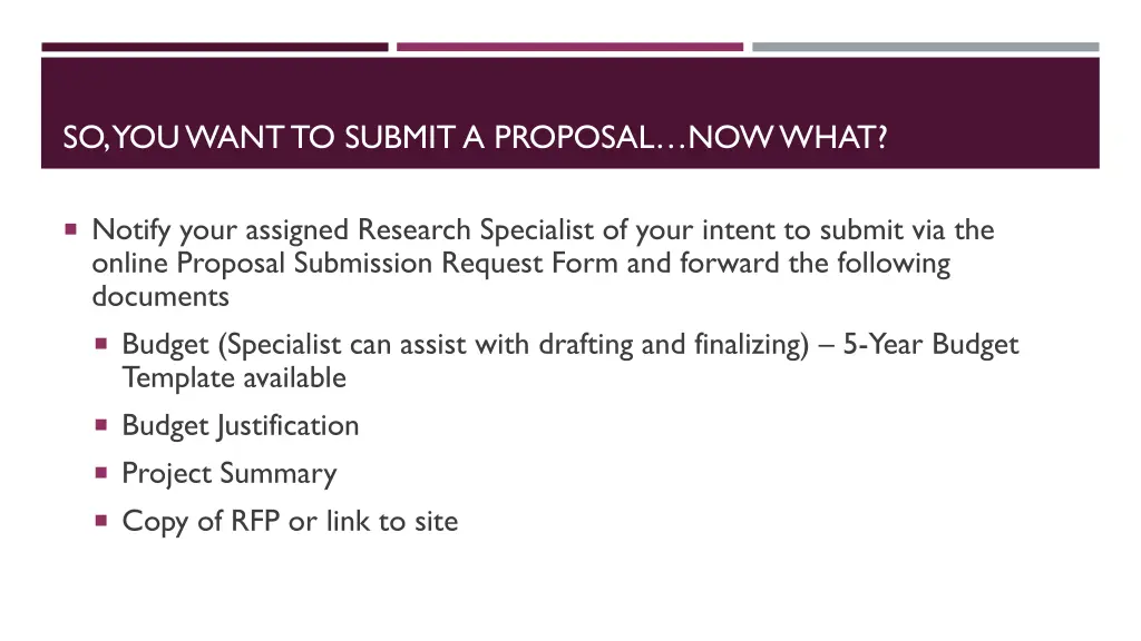 so you want to submit a proposal now what