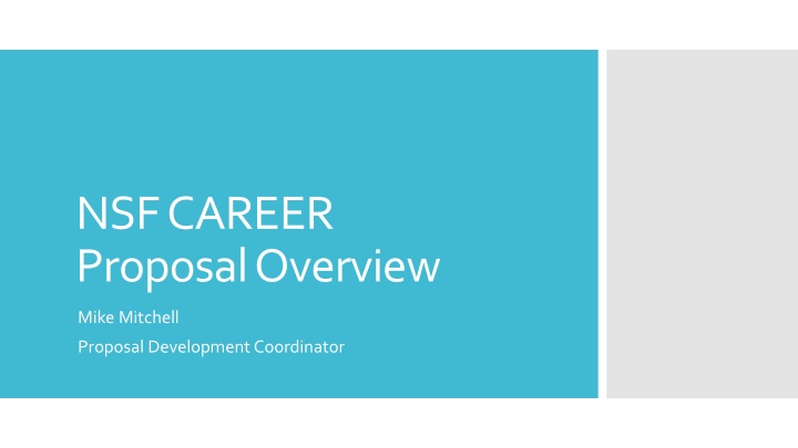 nsf career proposal overview