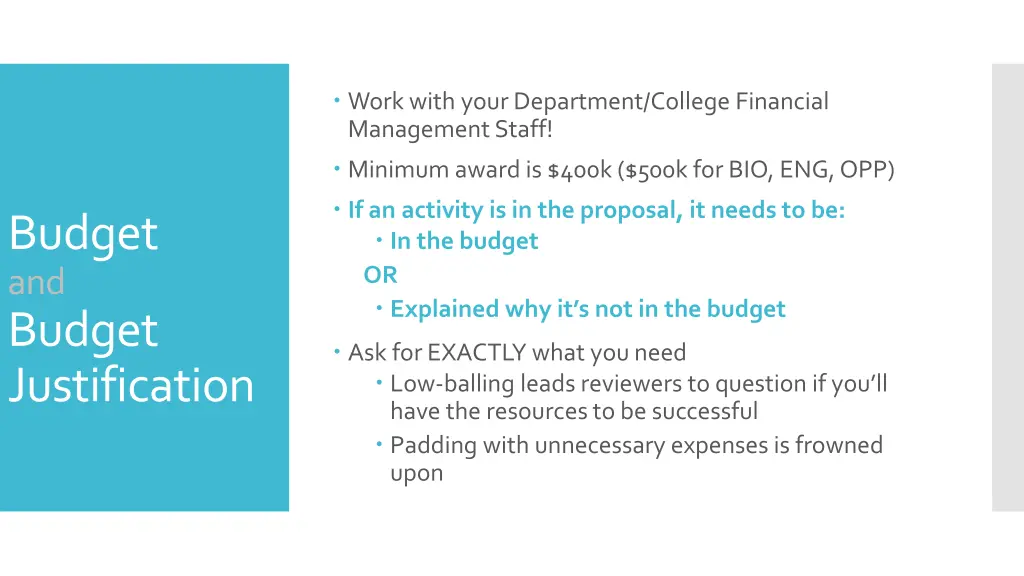 work with your department college financial