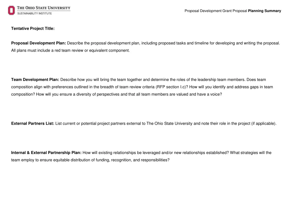 proposal development grant proposal planning