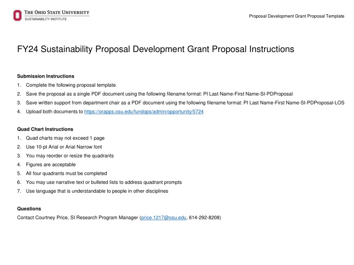 proposal development grant proposal template