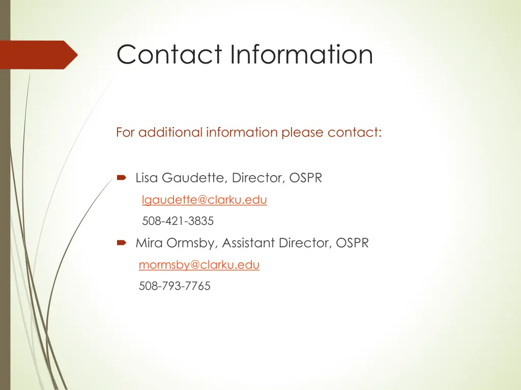 contact information